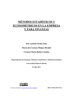 Métodos Estadísticos y Econométricos en la Empresa y para Finanzas