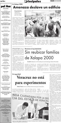 Sin reubicar familias de Xalapa 2000