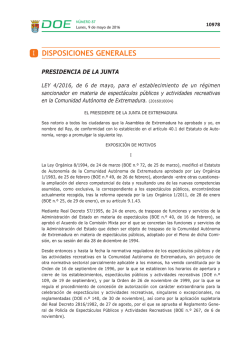 LEY 4/2016 - Diario Oficial de Extremadura