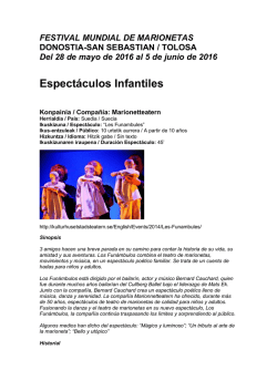 Espect&aacute;culos Infantiles