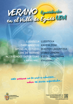 verano - Ayuntamiento del Valle de Eg&uuml;&eacute;s
