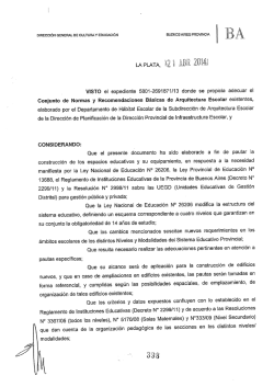 Resolución 398-14. Anexo I. Conj. de Normas Arq. Escolar