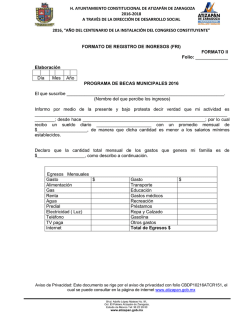 formato de registro de ingresos - H. Ayuntamiento de Atizapán de