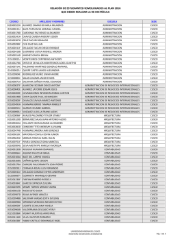 relación de estudiantes homologados al plan 2016 que deben