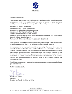 Carta nueva Junta Directiva SEMEG