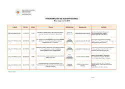 Anexo 9: Programación de sustentaciones