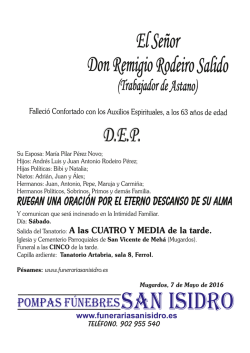 Remigio Rodeiro Salido 7-5-2016 Mehá (Mugardos)