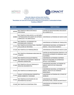 Resultados 1er Corte de la Con