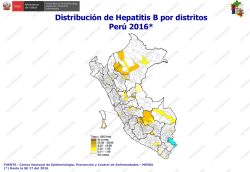 Distribución de Hepatitis B por distritos Perú 2016*