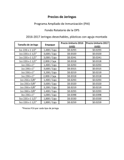 Precios de Jeringas