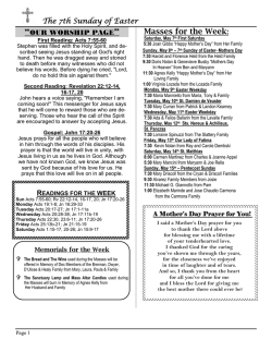 Masses for the Week - St. Francis of Assisi