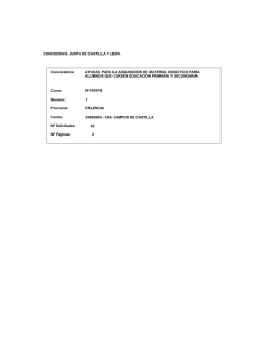 Nº Solicitudes - CRA Campos de Castilla