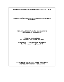 ASAMBLEA LEGISLATIVA DE LA REPÚBLICA DE COSTA RICA