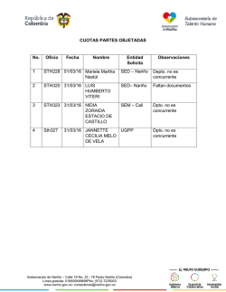 cuotas partes objetadas - Aplicaciones Gobernación de Nariño