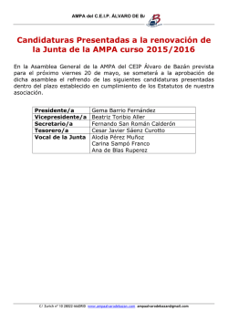 Candidaturas Ejecutiva AMPA 2016