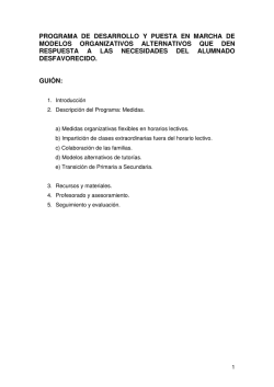 programa de desarrollo y puesta en marcha de modelos