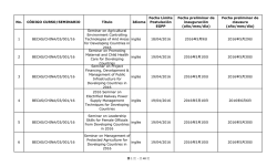 No. CÓDIGO CURSO/SEMINARIO Título Idioma Fecha Límite