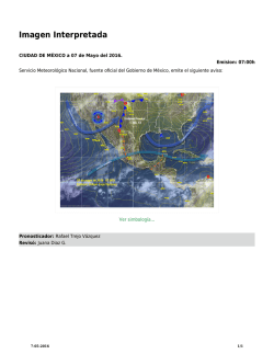 Imagen Interpretada - Servicio Meteorológico Nacional