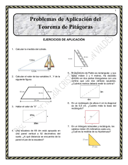 Problemas de Aplicación del Teorema de Pitágoras
