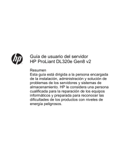 Guía de usuario del servidor HP ProLiant DL320e Gen8 v2
