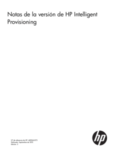 Notas de la versión de HP Intelligent Provisioning
