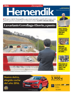 La variante Gerediaga-Elorrio, a punto