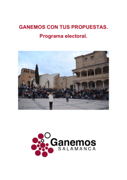 Programa - Ganemos Salamanca