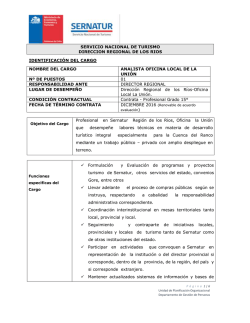 analista oficina local la unión / dirección regional de los ríos