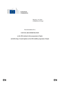 EUROPEAN COMMISSION Brussels, 18.5.2016 COM(2016) 329