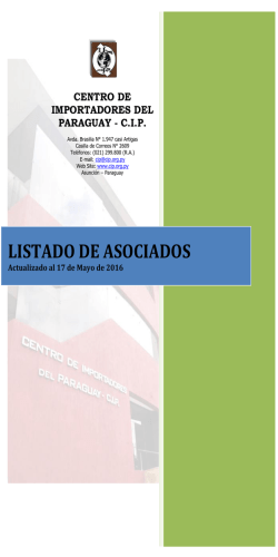 LISTADO DE ASOCIADOS - Asunción - Centro de Importadores del