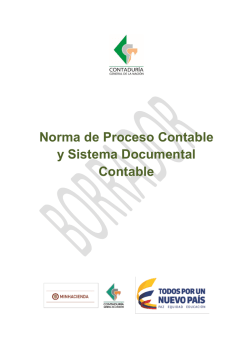 Norma de Proceso Contable y Sistema Documental Contable