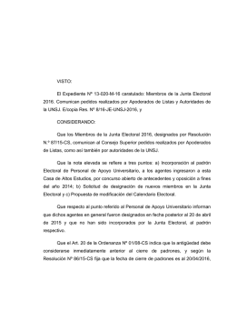 Resolución 13-020-M-16 - Universidad Nacional de San Juan