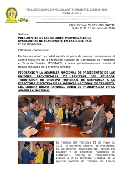 Circular Informativa 13 de Mayol del 2016