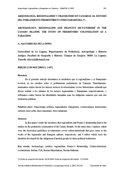 Page 1 Arqueología, regionalismo y franquismo en Canarias