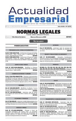 normas legales - Revista Actualidad Empresarial