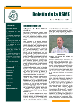 Boletín 491 - Real Sociedad Matemática Española