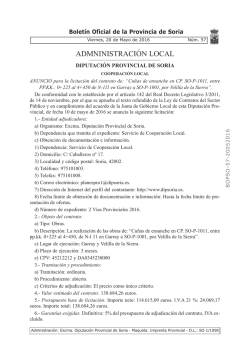 admninistración local - Boletín Oficial de la Provincia de Soria