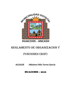 rof - Municipalidad Distrital de Huacchis