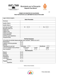 Formato de registro para voluntarios externos a la UAEM