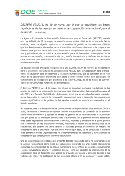 DECRETO 59/2016, de 10 de mayo, por el que se establecen las