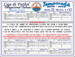 DOM. 22 MAYO, F #12 - w w w . l i g a d e f u t b o l t l a h u a c . c o m