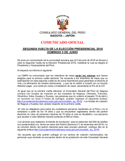 segunda vuelta de la elección presidencial