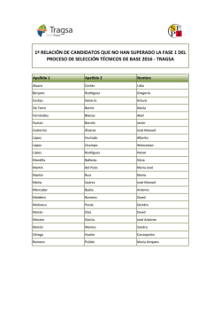 Resultados de la Selección Técnicos de Base 2016