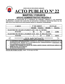 acto publico nº 22 - Gobierno de la Provincia de Córdoba