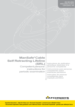 ManSafe® Cable Self Retracting Lifeline (SRL)