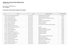 GERENTES, EJECUTIVOS PRINCIPALES