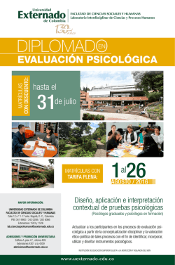 evaluación psicológica - Universidad Externado de Colombia