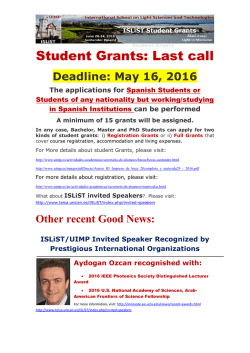 Student Grants: Last call