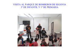 visita al parque de bomberos de segovia 3º de infantil y 1º de primaria