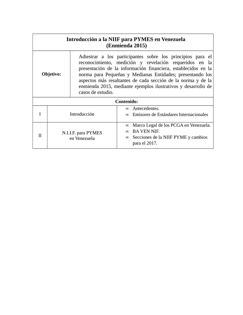 Introduccion A La Niif Para Pymes